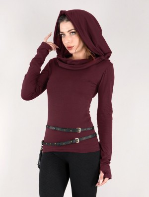 Toonzshop Chryzz Long Sleeve Top Blast Dam Wine | SNDXI-6825