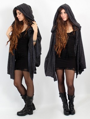 Toonzshop Danae Hooded Cape Ponchos Dam Grå | CPYKZ-4576