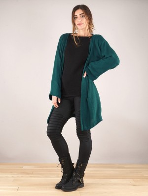 Toonzshop Earwen Knitted Long Jacket Jackor Dam Mörk | EMATK-1539