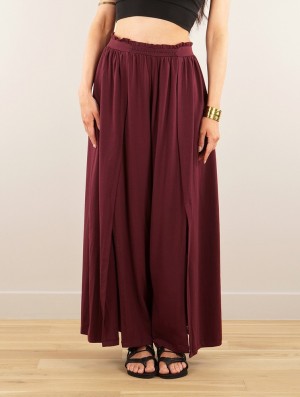 Toonzshop Félise Split Loose Pants Byxor Dam Wine | GKVPE-6459