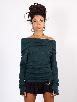 Toonzshop Kali Cowl Neck Sweater Tröja Dam Blå | QAXOT-3046