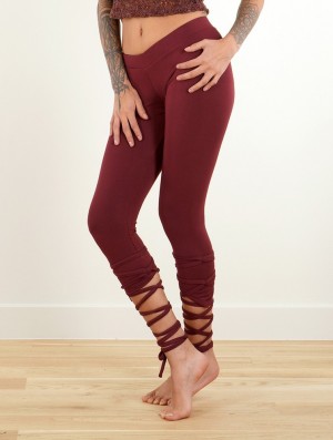 Toonzshop Lï-jade Short Pointy Leggings Leggings Dam Wine | UXANQ-2561