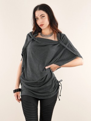 Toonzshop Mandlu Tunic Top Blast Dam Grå | OGRVU-7195