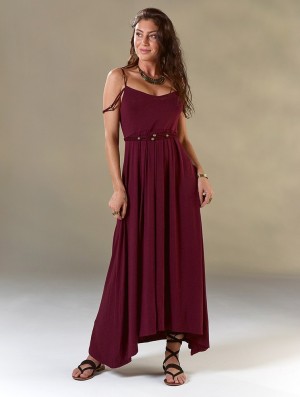 Toonzshop Massaläa Long Dress Klänning Dam Wine | JVAGI-0298