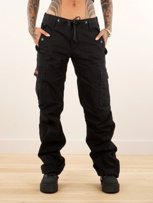 Toonzshop Molecule Gender Neutral Baggy Cargo Pants Byxor Dam Svarta | BMNEU-3819