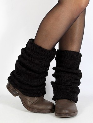 Toonzshop Naïlae Crochet Legwarmers Legwarmer Dam Svarta | XVUYI-8465