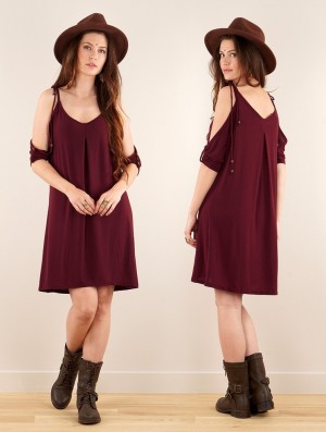 Toonzshop Narasimhäa Bare Shoulders Dress Klänning Dam Wine | ASBCL-2870