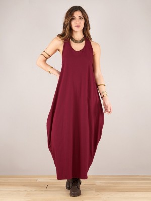 Toonzshop Noéa Sleeveless Long Dress Klänning Dam Wine | AFMNV-4109