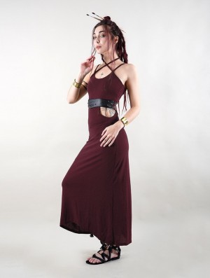 Toonzshop Sheherazade Long Dress Klänning Dam Wine | BPFSU-4923