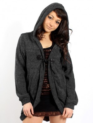 Toonzshop Thin Shandili Cardigan Kofta Dam Charcoal | ZLNRQ-0164