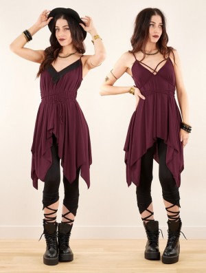 Toonzshop Topäaz Loose And Reversible Strappy Tunic Blast Dam Wine | UBCGD-2430