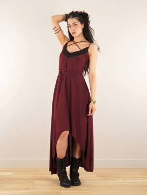 Toonzshop Topäaz Loose Strappy Long Dress Klänning Dam Wine | RCMAP-9385