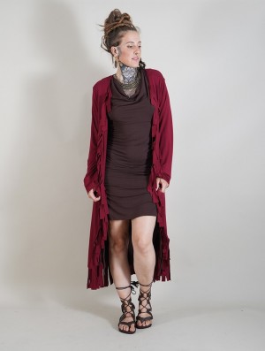 Toonzshop Vishaya Cardigan Kofta Dam Wine | WLCDV-0931