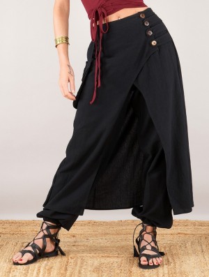 Toonzshop Wanda Harem Skirt Pants Kjol Dam Svarta | WHAIN-0538