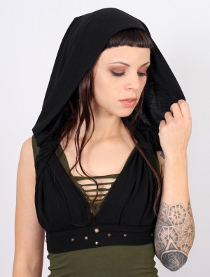 Toonzshop Yüzü Hooded Bra BH Dam Svarta | MLOYN-6075