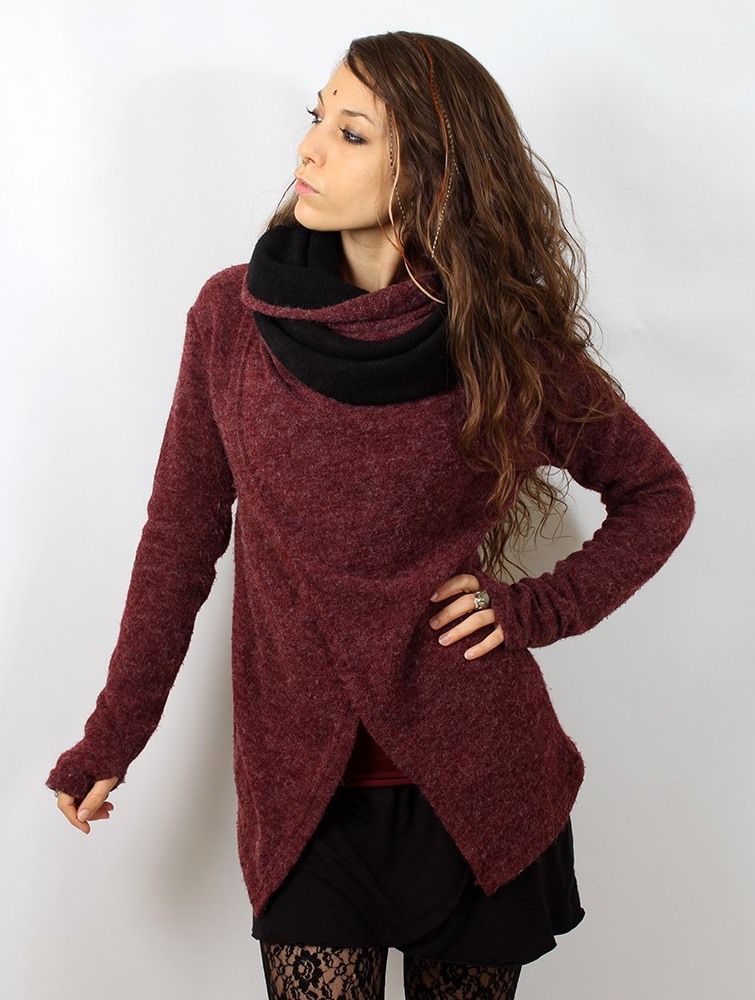 Toonzshop Adrika Cardigan Kofta Dam Wine | JFOLR-0796