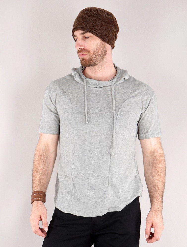 Toonzshop Aldaron Hooded T-shirt T-Shirt Herr Grå | YIMPN-9804