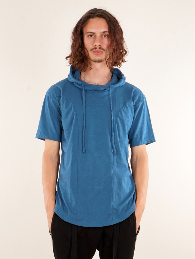 Toonzshop Aldaron Hooded T-shirt T-Shirt Herr Blå | MFDSP-9375