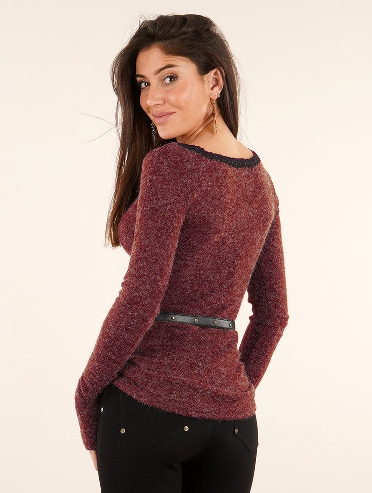 Toonzshop Aëlys Pullover Pullover Dam Wine | XJMEY-8621