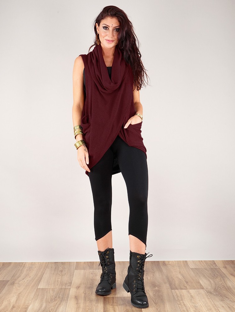 Toonzshop Amala Sleeveless Thin Pullover Pullover Dam Wine | JYFGB-7892