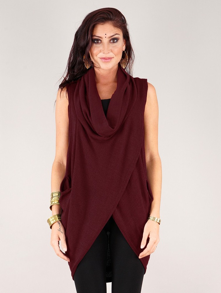 Toonzshop Amala Sleeveless Thin Pullover Pullover Dam Wine | JYFGB-7892