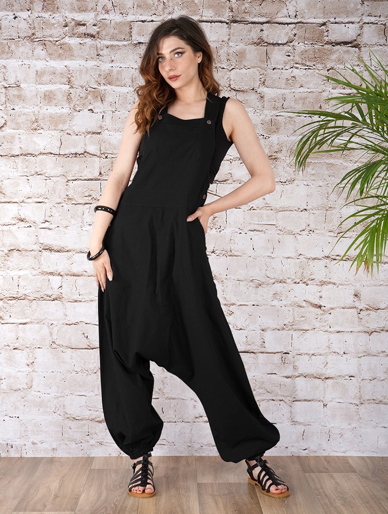 Toonzshop Bhakta Harem Pant Overalls Byxor Dam Svarta | LJCXD-3190