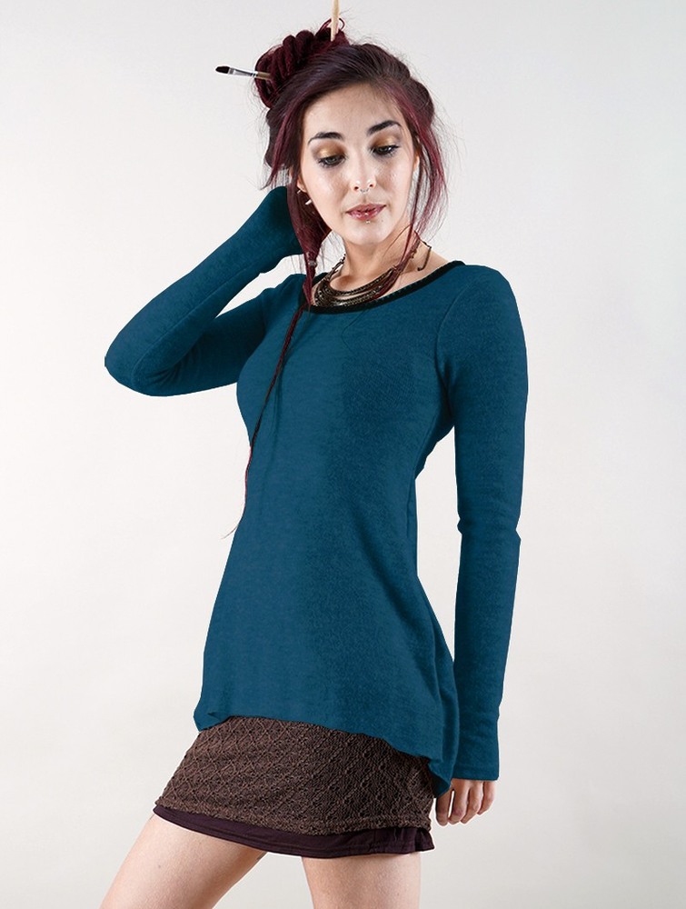 Toonzshop Bohemian Tunic Pullover Pullover Dam Blå | RSVDF-5430