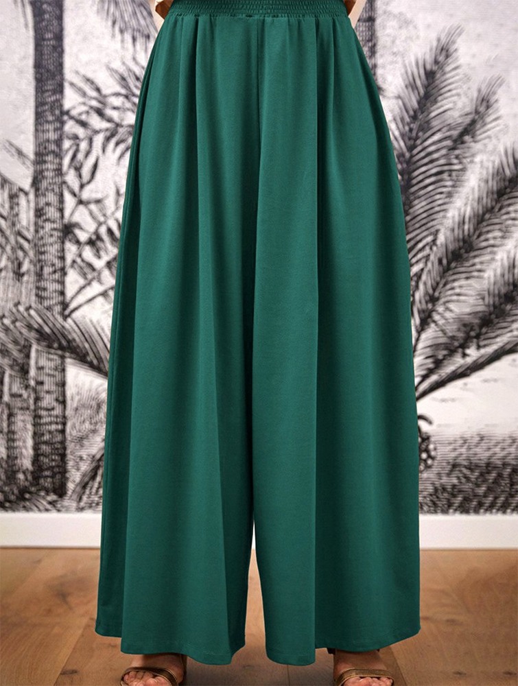 Toonzshop Booh Flared Loose Pants Byxor Dam Emerald | OEPSQ-5431