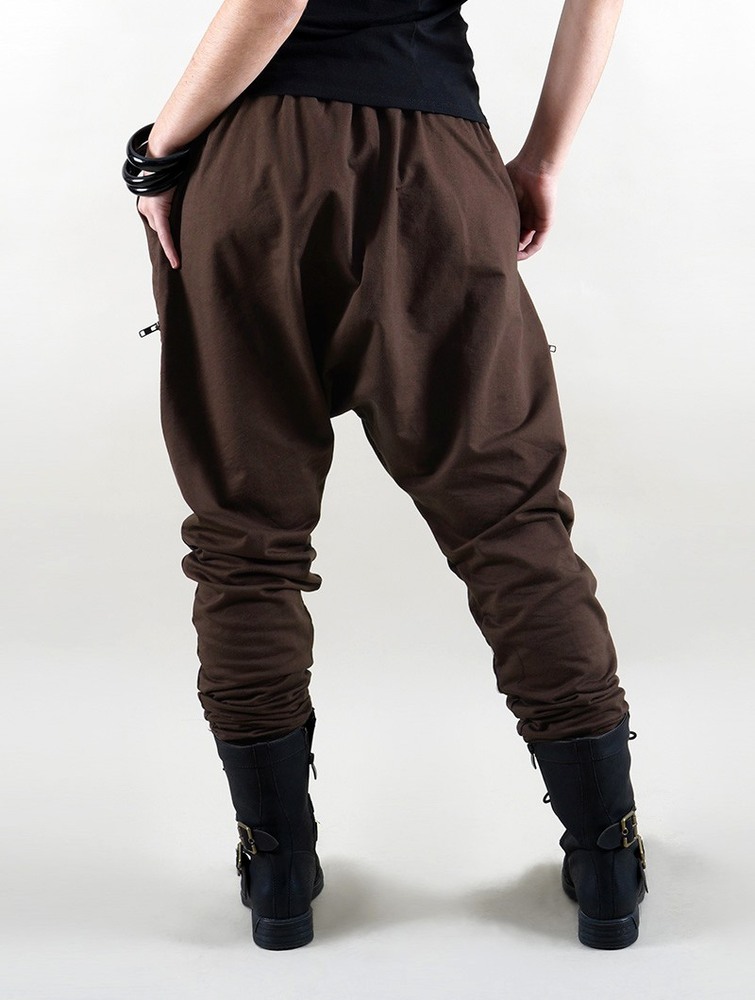 Toonzshop Cheops Gender Neutral Joggers Harem Pants Byxor Dam Mörkbruna | ZSJGA-5821