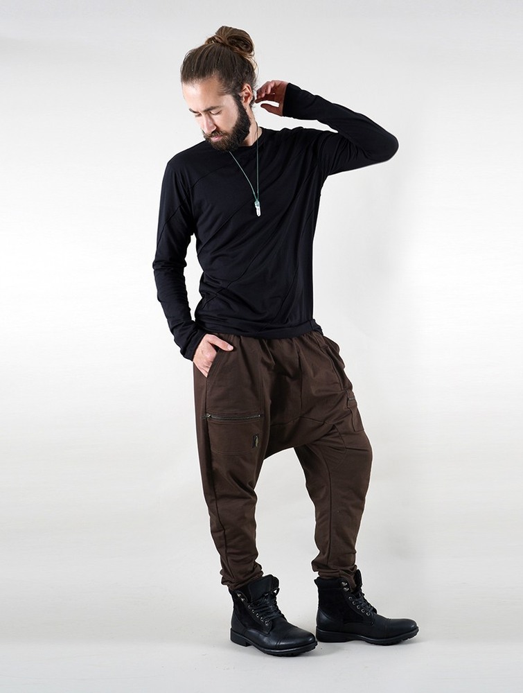 Toonzshop Cheops Gender Neutral Joggers Harem Pants Byxor Dam Mörkbruna | ZSJGA-5821