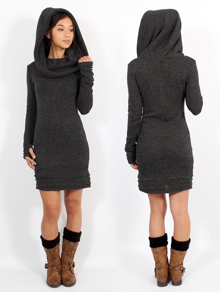 Toonzshop Chryzalide Sweater Dress Klänning Dam Grå | VQYHW-5170