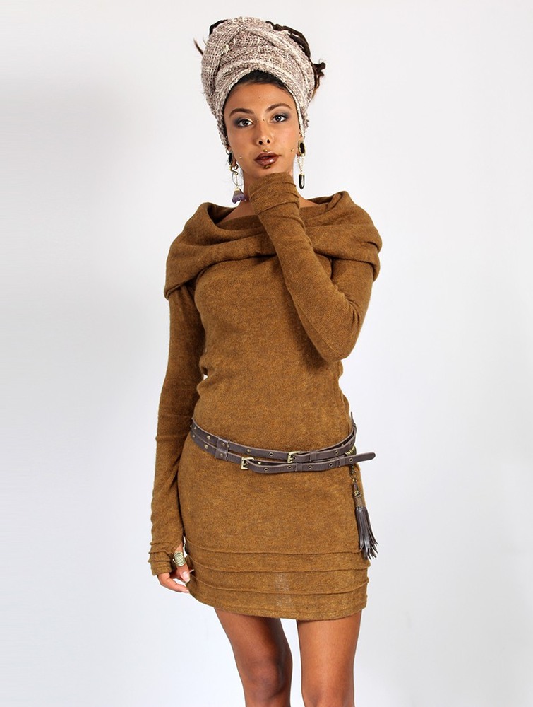 Toonzshop Chryzalide Sweater Dress Klänning Dam Rusty | BKXZN-6175