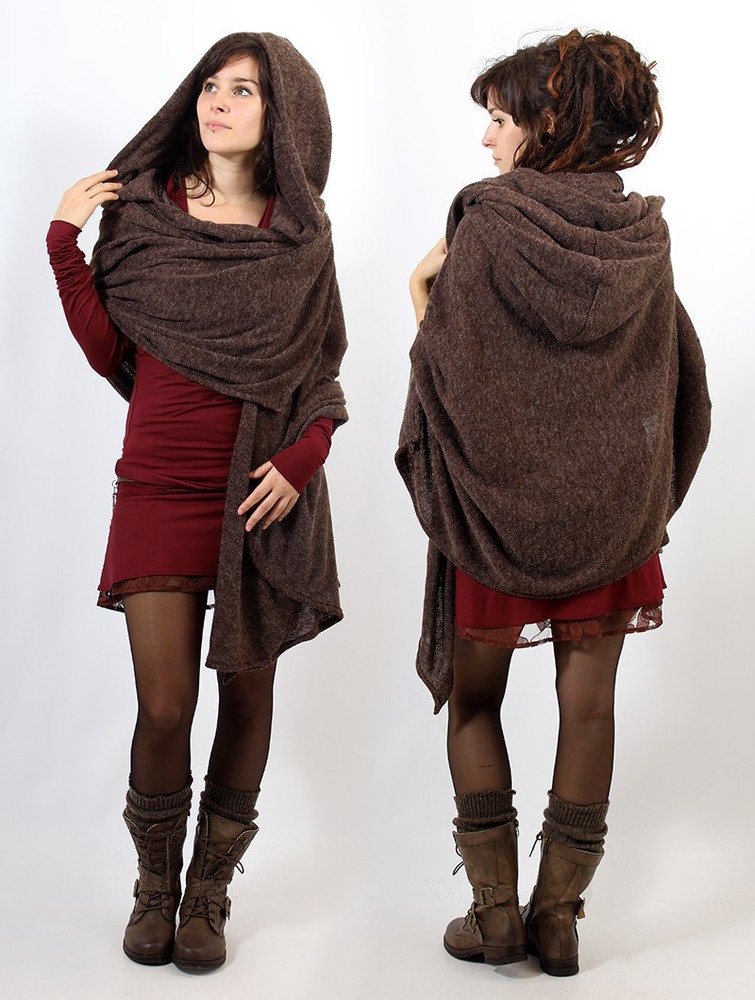 Toonzshop Danae Hooded Cape Ponchos Dam Bruna | WUPXI-0178