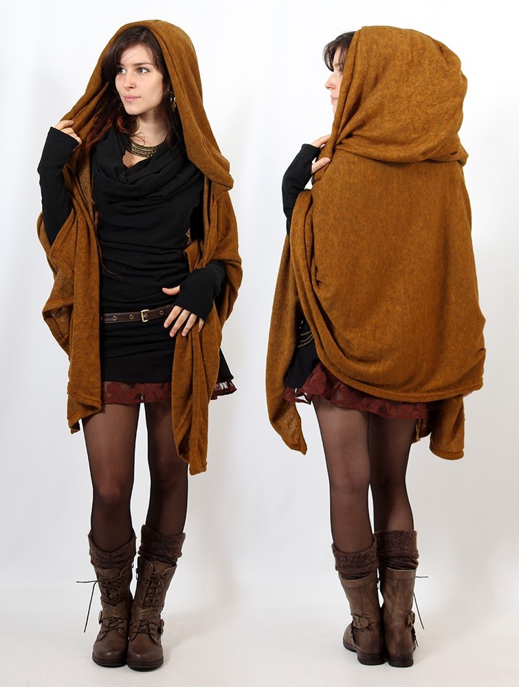 Toonzshop Danae Hooded Cape Ponchos Dam Rusty | PYZCM-7402