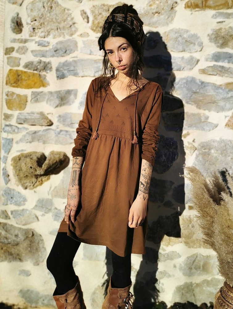 Toonzshop Eireen Long Sleeve Dress Klänning Dam Rusty | OLDBR-9720