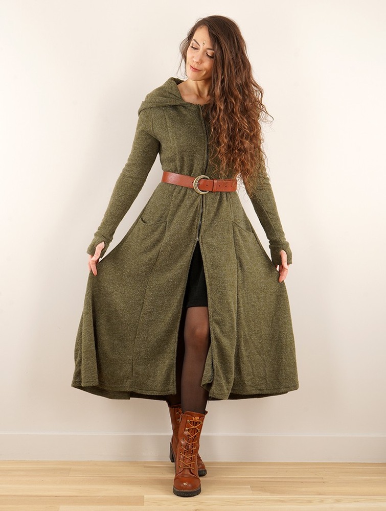 Toonzshop Enchantress Long Hooded Coat Rockar Dam Gröna | ONWCQ-1473