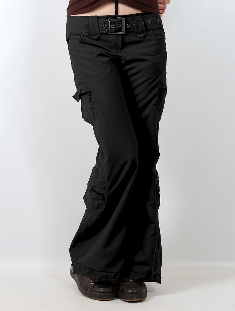 Toonzshop Enigma Flared Cargo Pants Byxor Dam Svarta | OSZGJ-2748