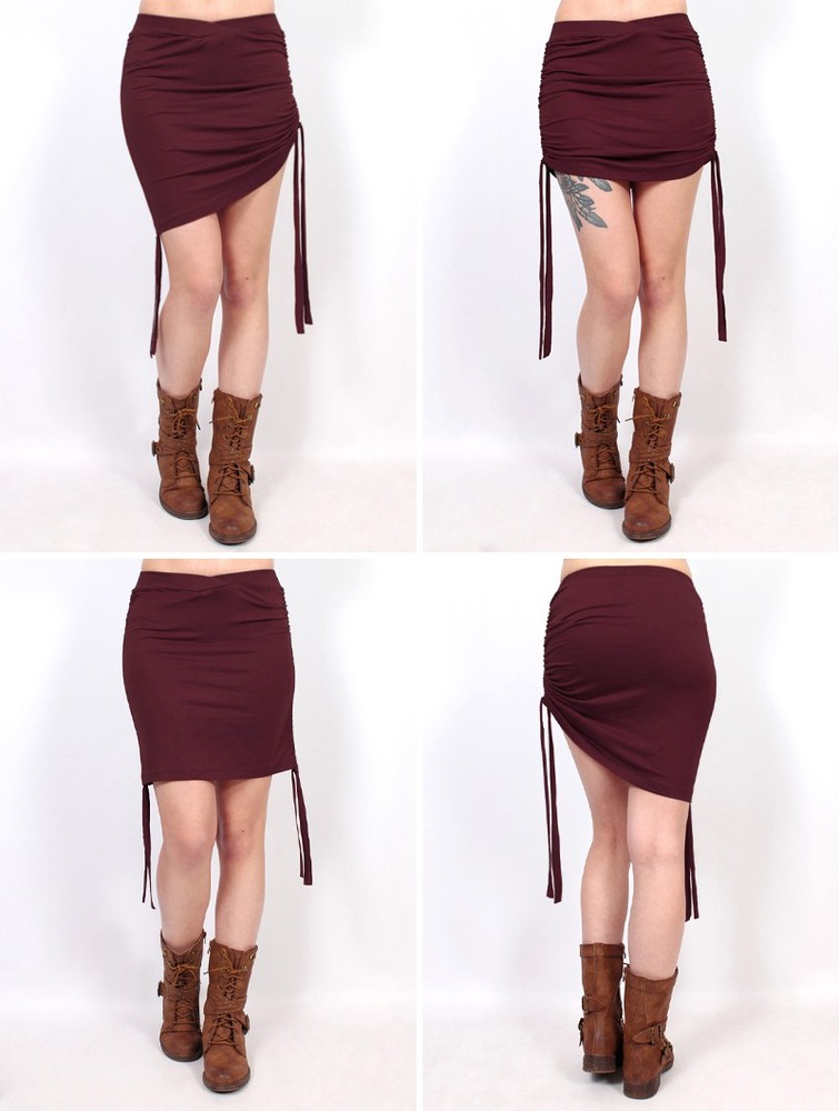 Toonzshop Feïkäa Asymmetrical Versatile Skirt Kjol Dam Wine | YWVNJ-3124