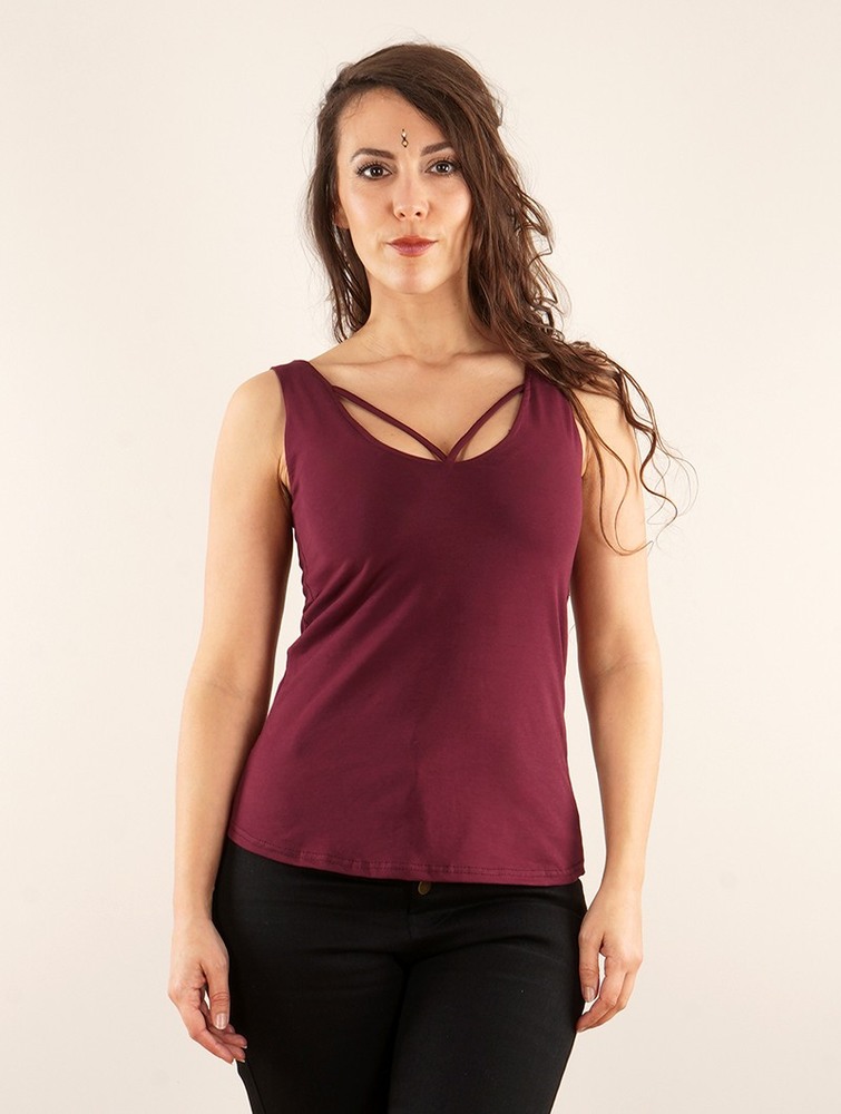 Toonzshop Full Moon Reversible Top Blast Dam Wine | DNOTZ-1276