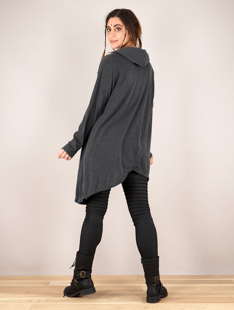 Toonzshop Inika Poncho Pullover Pullover Dam Mörkgrå | ZTJRE-6042