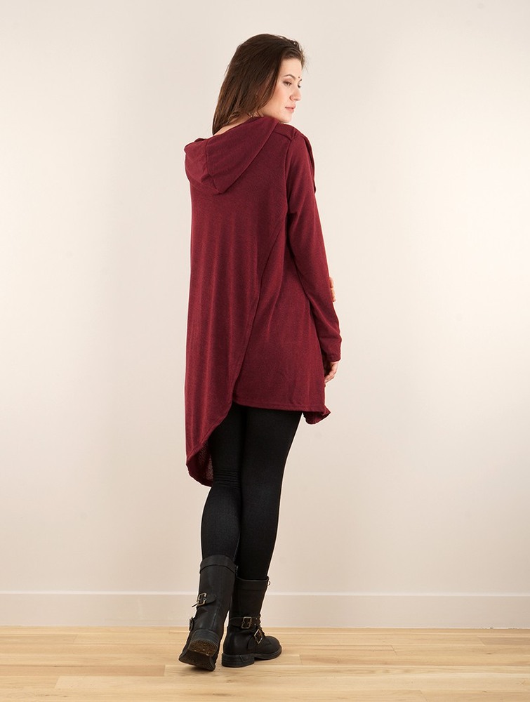 Toonzshop Inika Poncho Pullover Pullover Dam Wine | KTOEG-5740