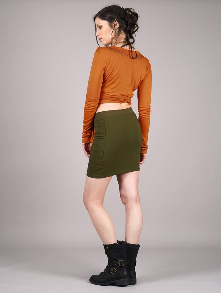 Toonzshop Irwaen Indie Long Sleeved Crop Top Blast Dam Rusty | QWATL-4591