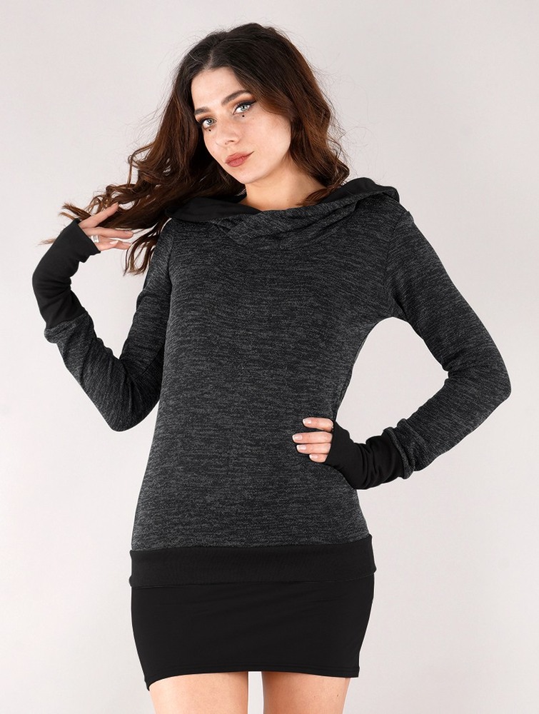 Toonzshop Janjira Pullover Pullover Dam Mörkgrå Svarta | FIDXZ-3652