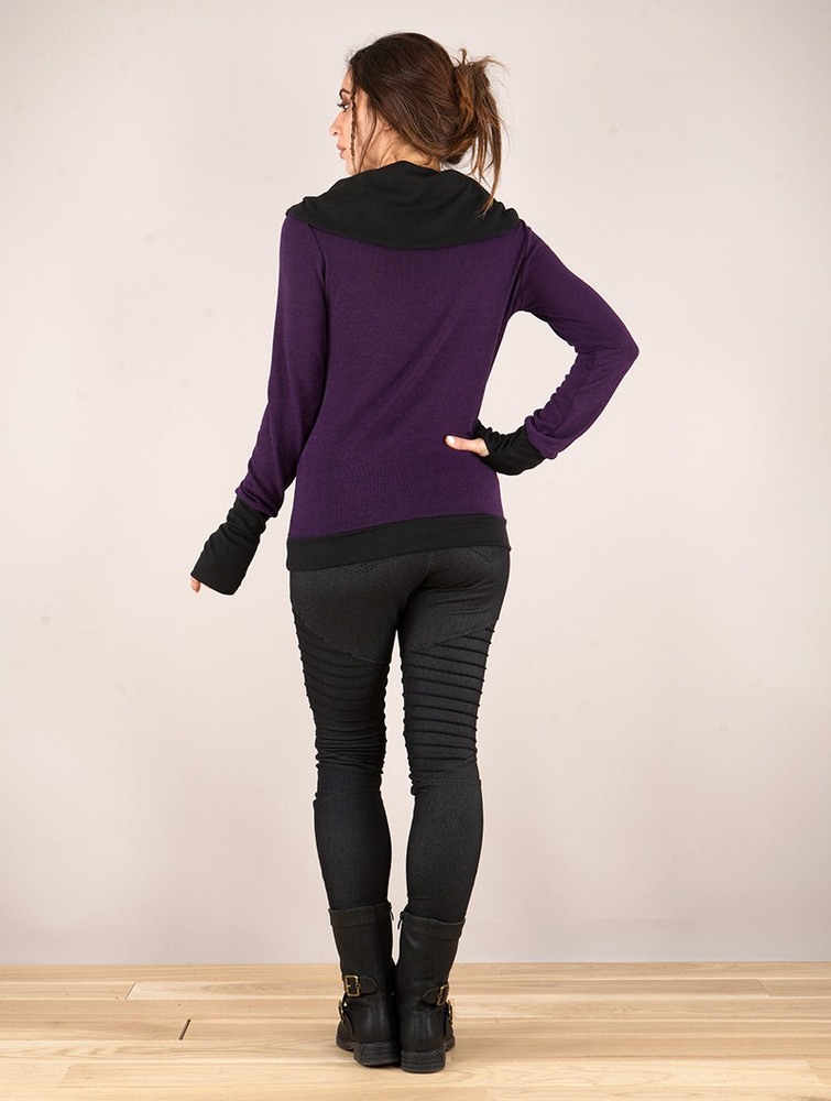 Toonzshop Janjira Pullover Pullover Dam Lila Svarta | NYAKP-2351