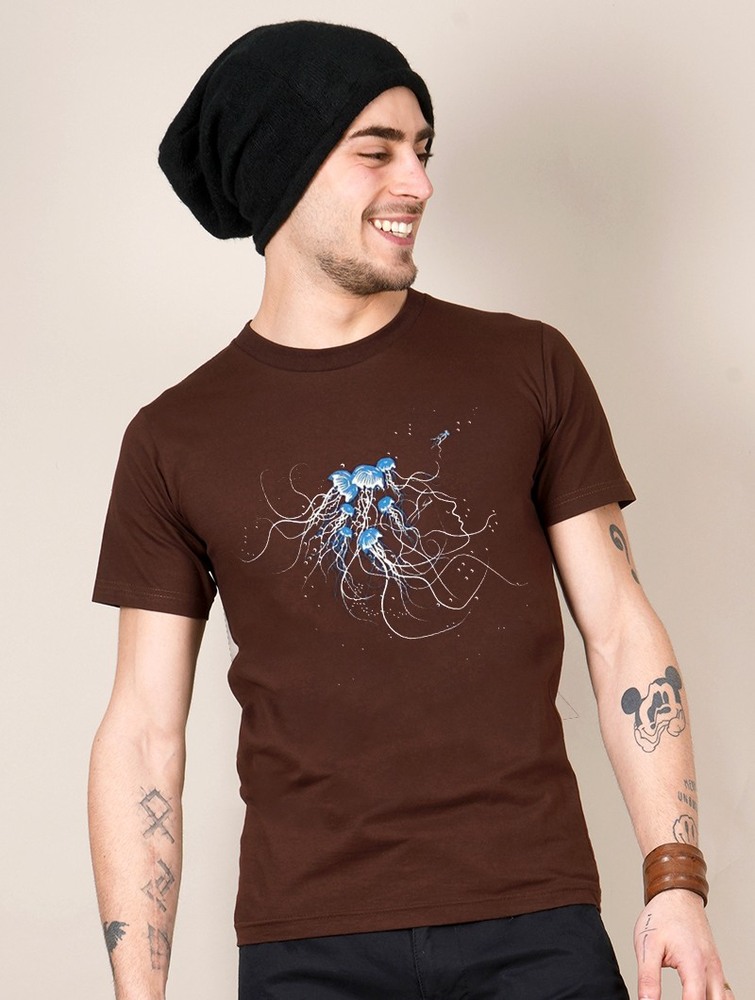 Toonzshop Jellyfish Printed Short Sleeve T-shirt T-Shirt Herr Bruna | UZIRO-7495