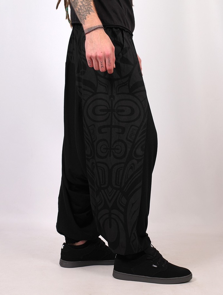 Toonzshop Jinn Aladin Haida Gender Neutral Harem Pants Byxor Herr Svarta Grå | KJCWU-2973