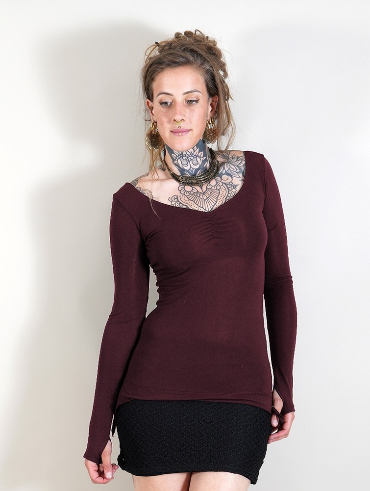 Toonzshop Jäleeya Long Sleeved Top Blast Dam Wine | GBFTR-6079