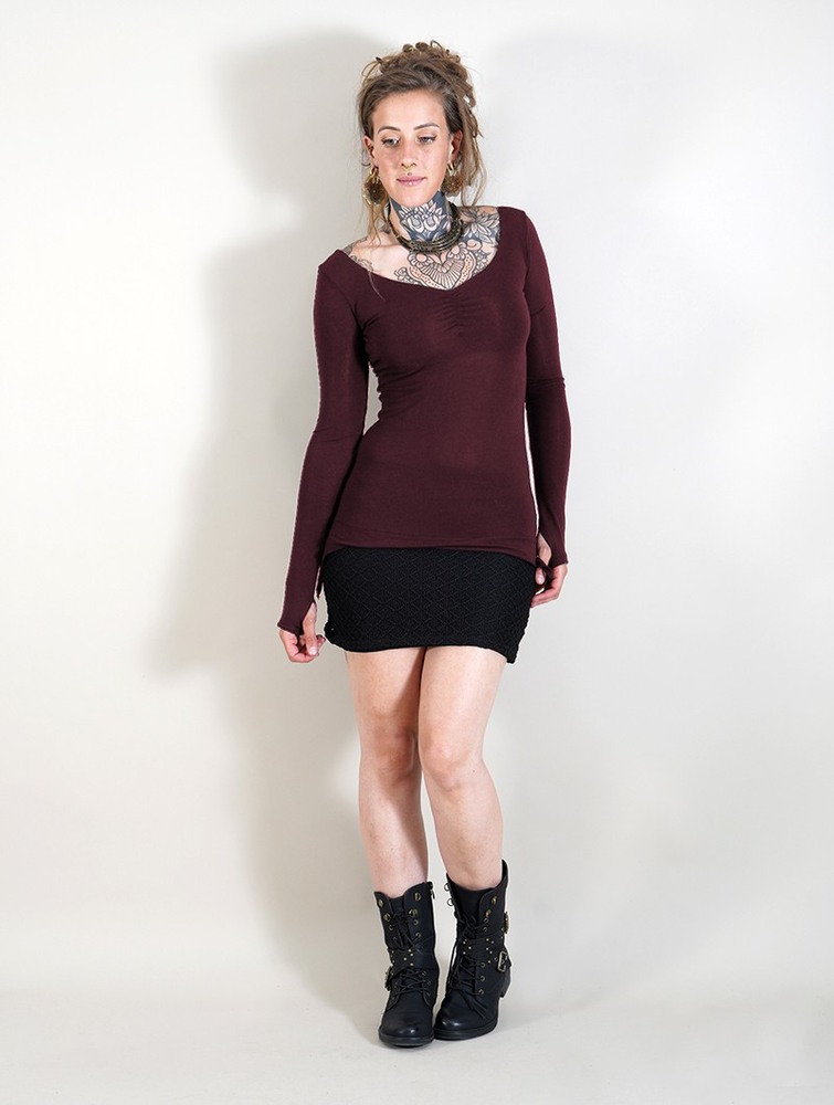 Toonzshop Jäleeya Long Sleeved Top Blast Dam Wine | GBFTR-6079