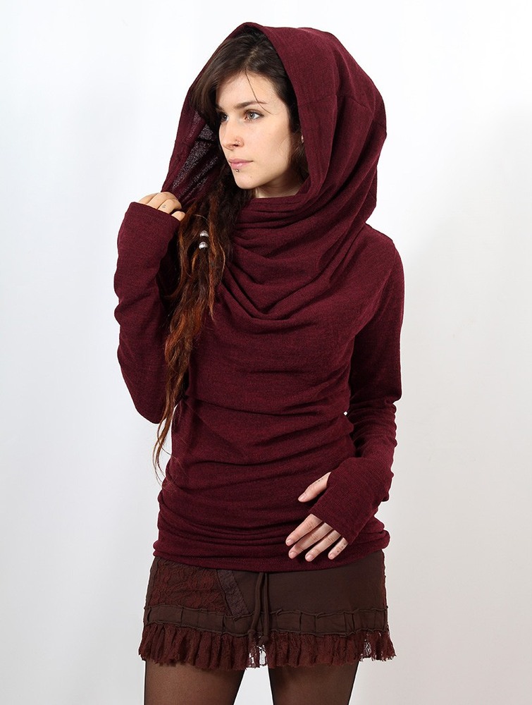 Toonzshop Kali Cowl Neck Sweater Tröja Dam Wine | QWDGT-8761