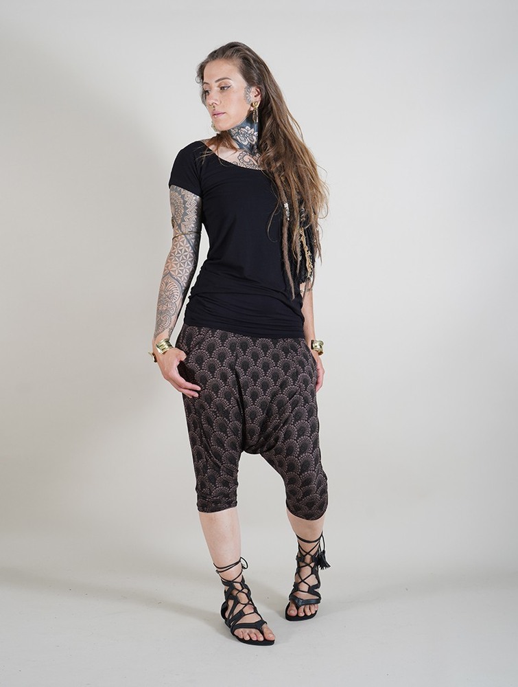 Toonzshop Komodo Drop Printed Harem Pants Byxor Dam Bruna | RLQKE-2479